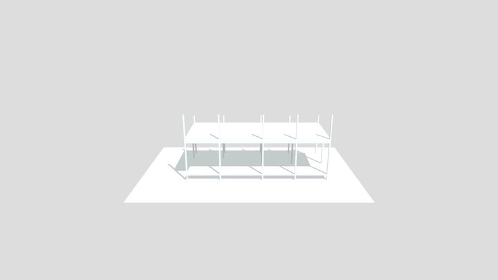 MODELAGEM ESTRUTURA MADEIRA 3D Model