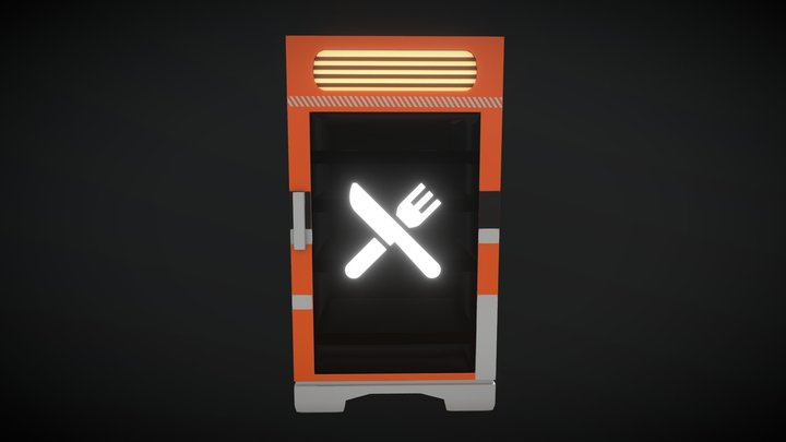 Modern Concept Fridge 3D Model