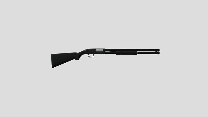 12-Gauge, Pump action Mossberg 590 Shotgun 3D Model