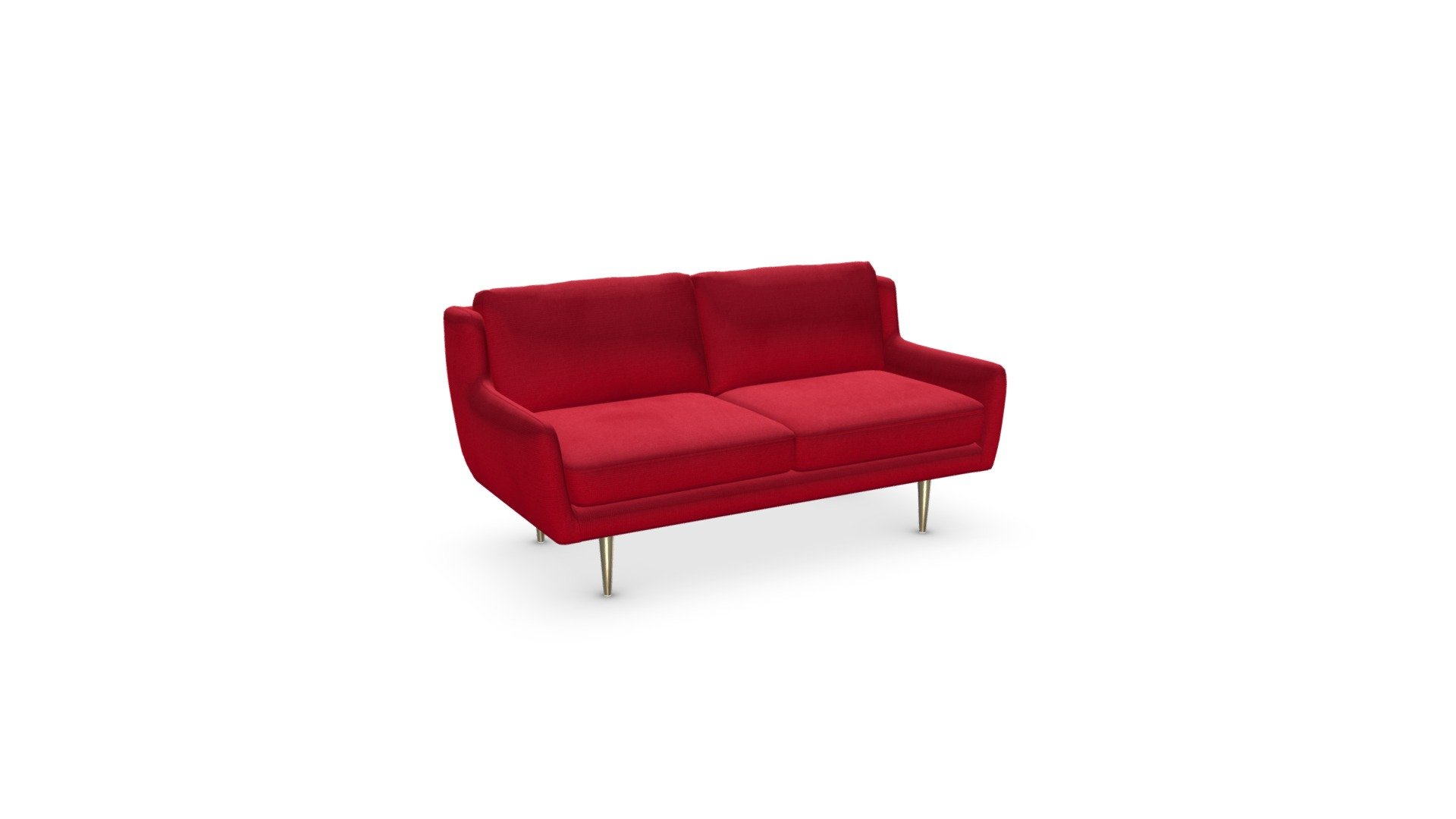 Simone 2 Seater Sofa, Claret Cotton Velvet