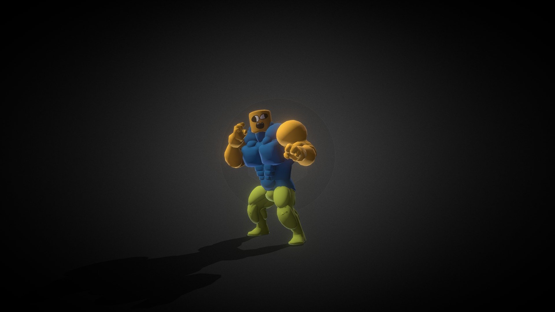 Noob Roblox Download Free 3d Model By Mortaleiros Mortaleiros 4665575 Sketchfab - noob roblox muscle