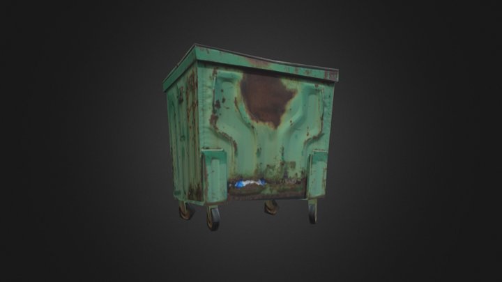 Garbage container lowpoly 3D Model