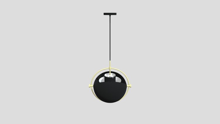 Rae semicircular Pendant Light 3D Model