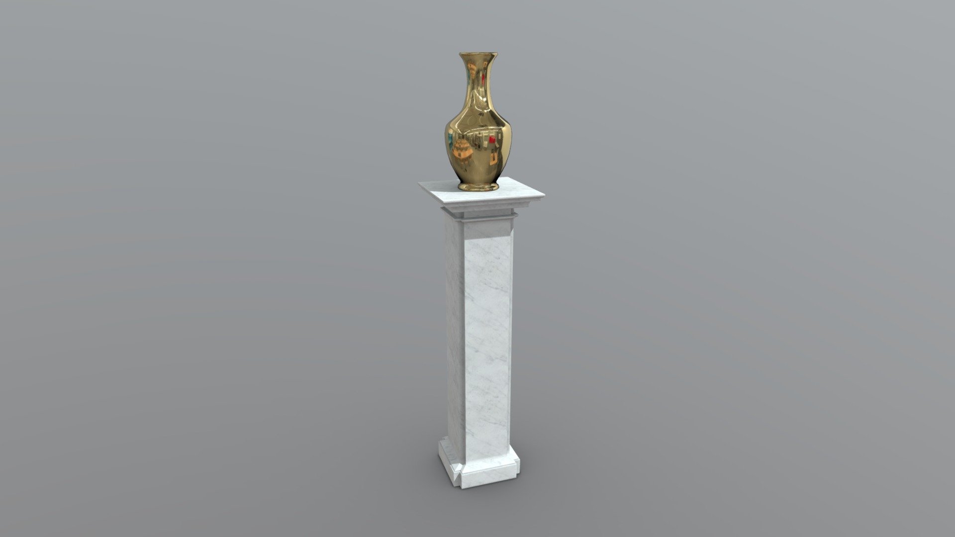 Pedestal With Vase Buy Royalty Free 3d Model By Plaggy [466a358] Sketchfab Store