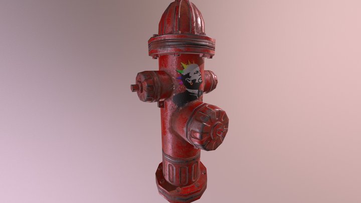 Low-Poly Fire Hydrant 3D Model