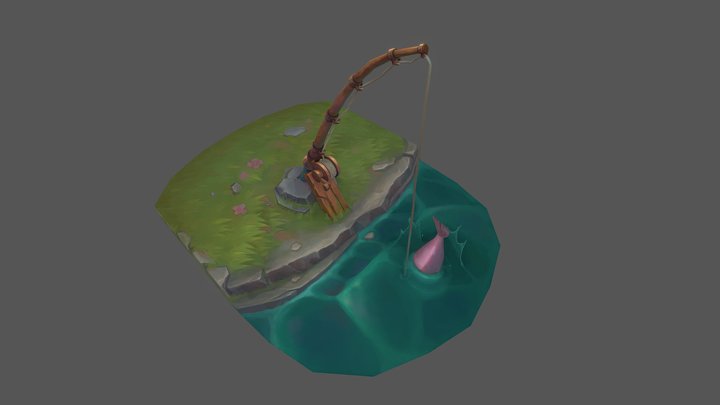 Lazy_Fisher_Diorama 3D Model
