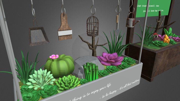 多肉植物 3D Model