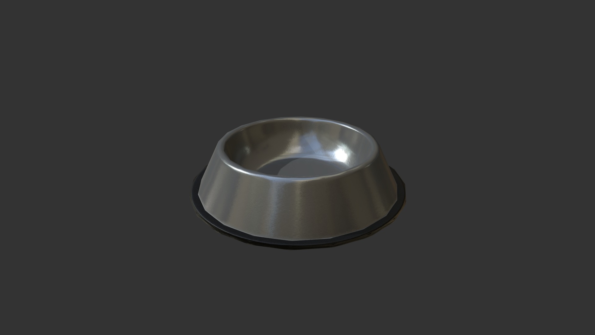 3D model Pet Food Bowl - This is a 3D model of the Pet Food Bowl. The 3D model is about a ring on a surface.