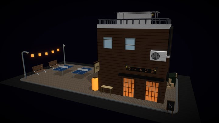 Restaurante japonés 3D Model