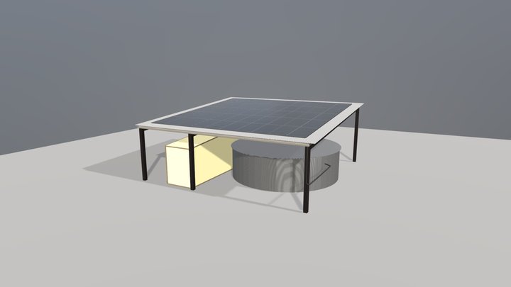 Water Collection Pergola 3D Model