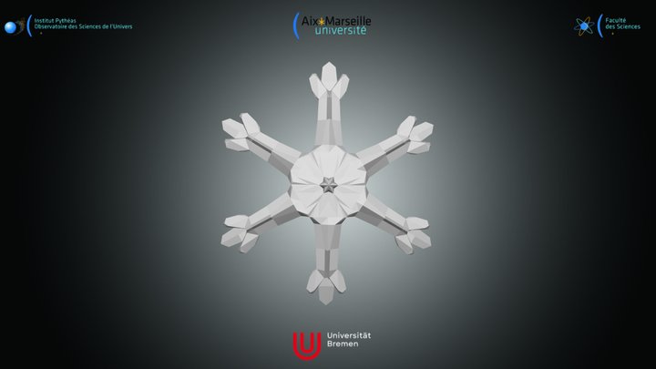 Nannofossile - Discoaster surculus – Modello 3D gratuito STL