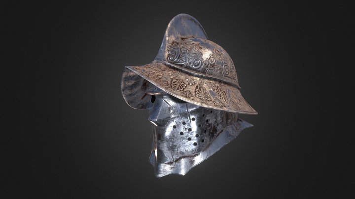 Conquistador Helmet 3D Model
