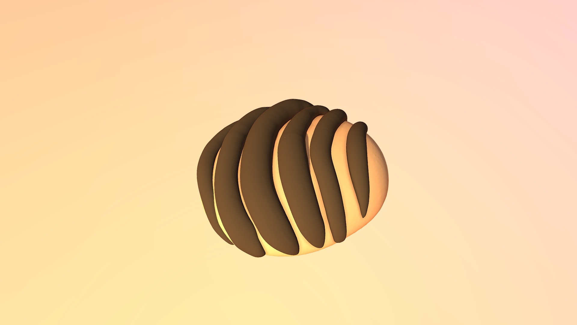 3D model Concha (Chocolate) - This is a 3D model of the Concha (Chocolate). The 3D model is about logo.
