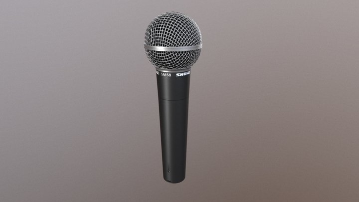Shure SM58 Microphone 3D Model
