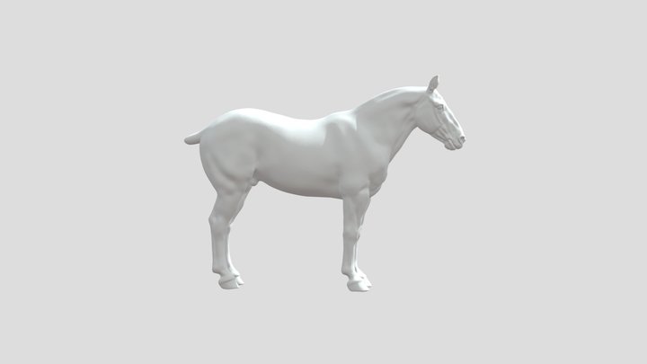 Basic Chunky Horse Square 3D Model