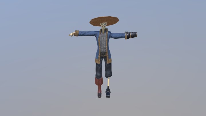 Pirata Sin Pose 3D Model