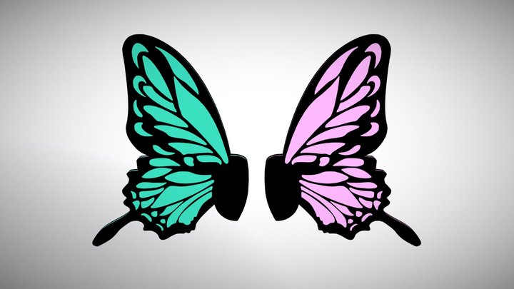 Magnet Butterfly Headphones - Vocaloid 3D Model