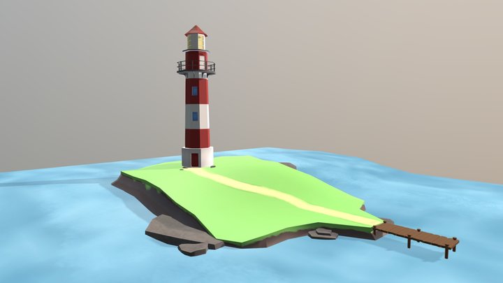 lowpoly - Lighthouse 3D Model