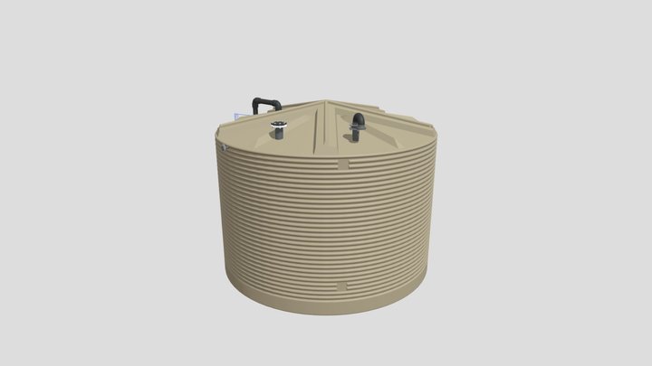 Bunded Chemical Storage Tank 3D Model