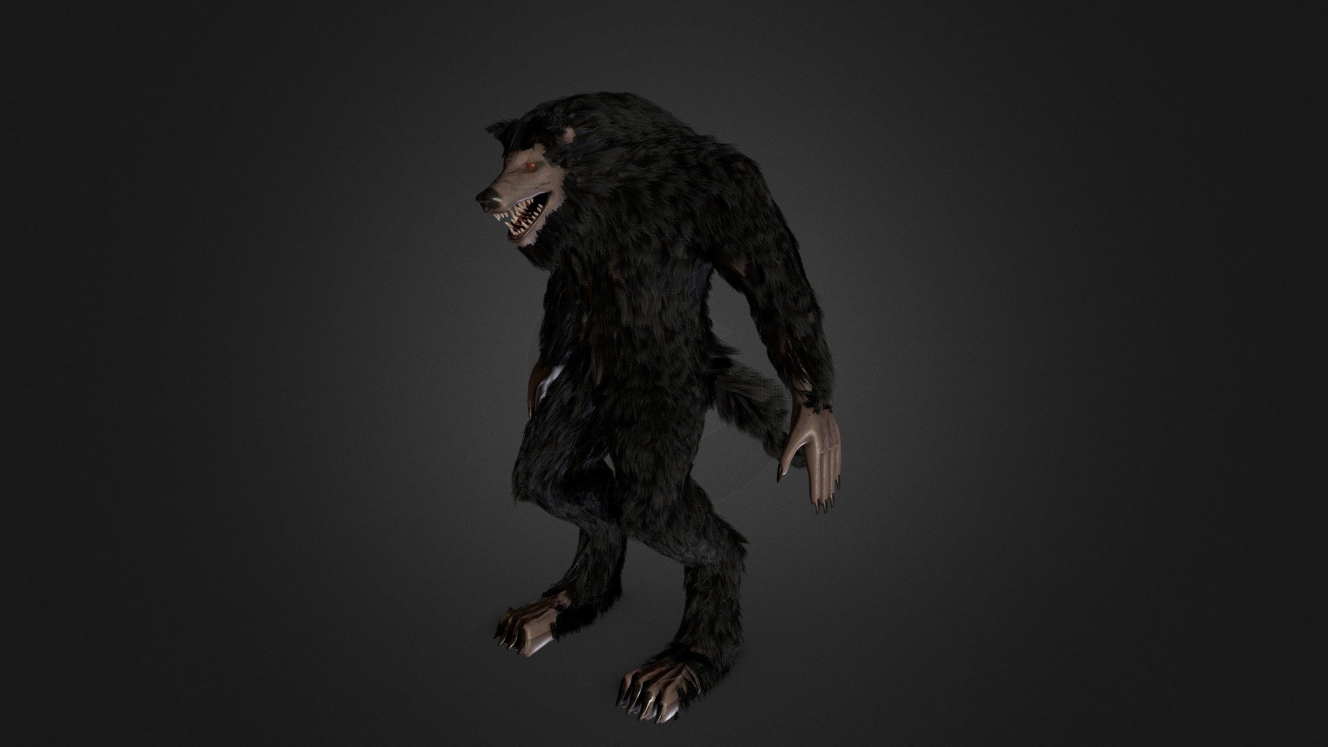 Werewolf with fur
