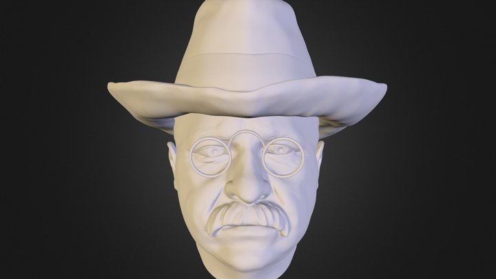 Teddy Roosevelt Head 3D Model