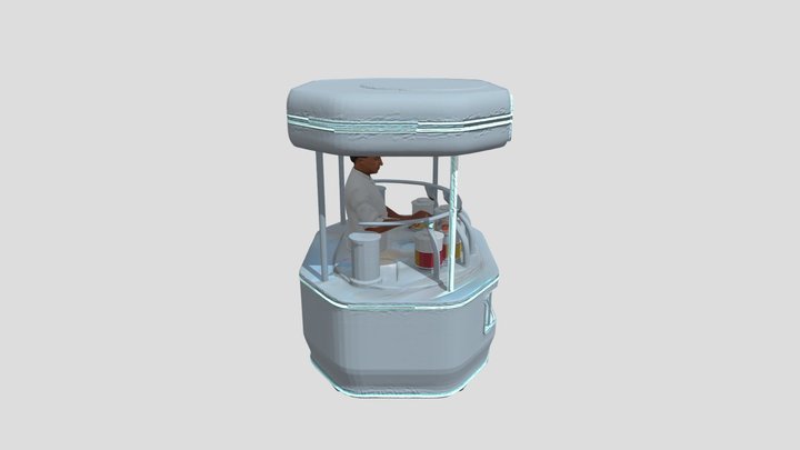Panipuri cart for street food 3D Model