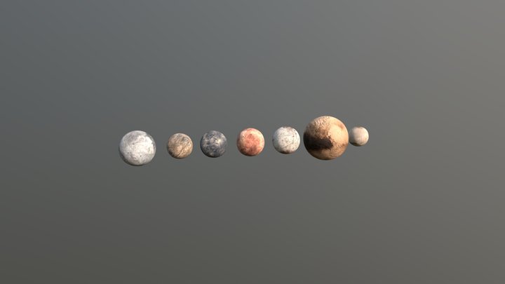 Dwarf Planets Pack 3D Model