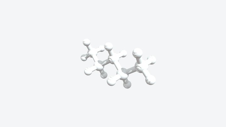 Pentane 3D Molecular Model — CAS 109-66-0