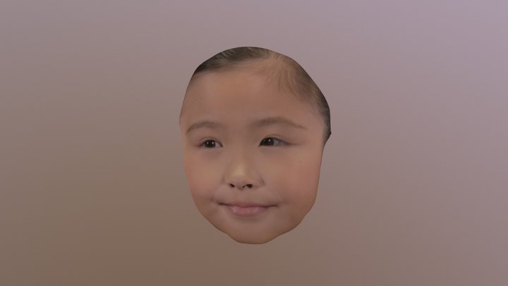 Girl Face 3D Model