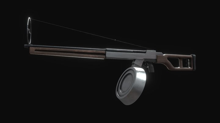 Old Dirty Industry Gun 3D Model