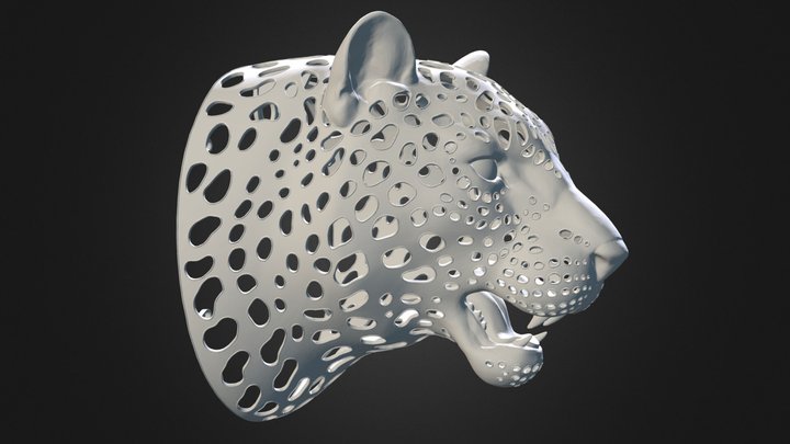 Leopard Head 3D Model