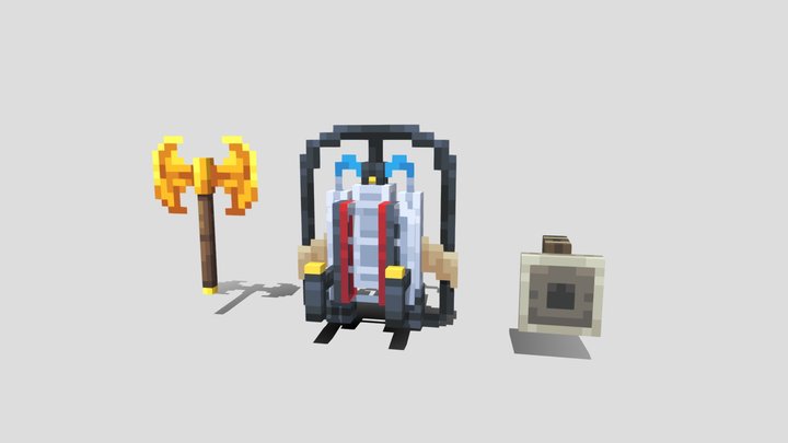 Minecraft Movie Items 3D Model