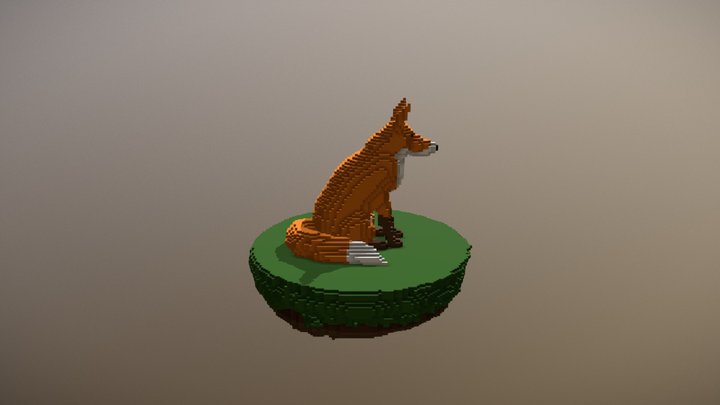 Voxel Fox 3D Model