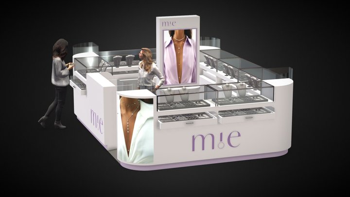 Торговый остров MIE. Jewelry mall kiosk. 3D Model