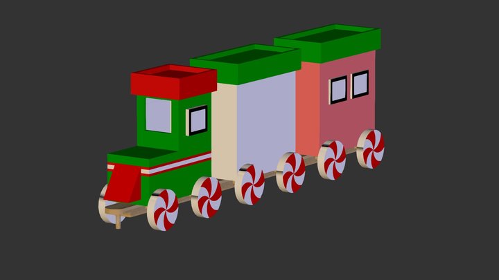 Christmas Train Box 3D Model