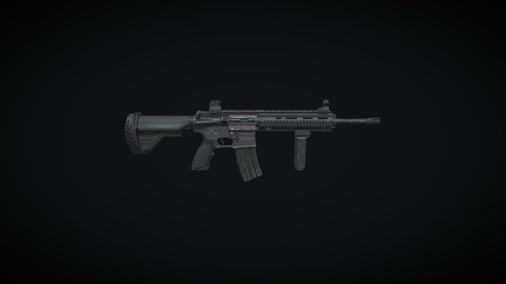 hk 416 3D Model