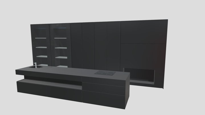 Kitchen Modern Set 3D model 4 3D Model