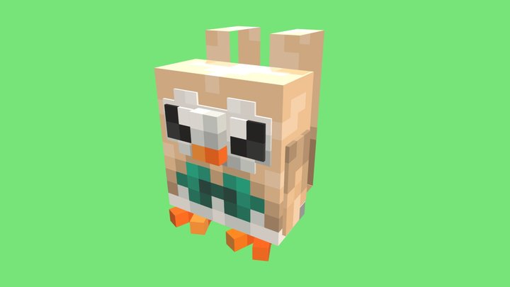 Rowlet's Backpack 3D Model