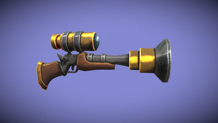 Blunderbuss Low Poly 3D Model