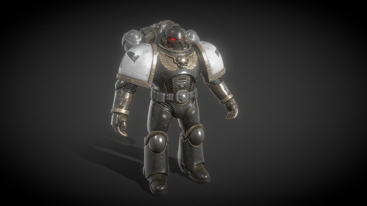 Warhammer Space Marine Black Templar 2 3D Model