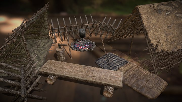 Camping Pack v1.1 3D Model