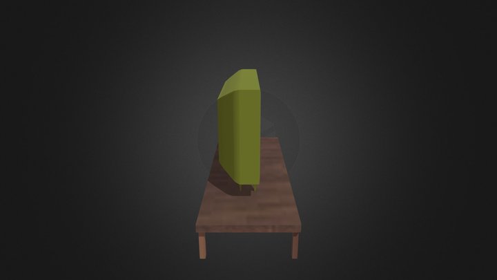 tv and table 3D Model