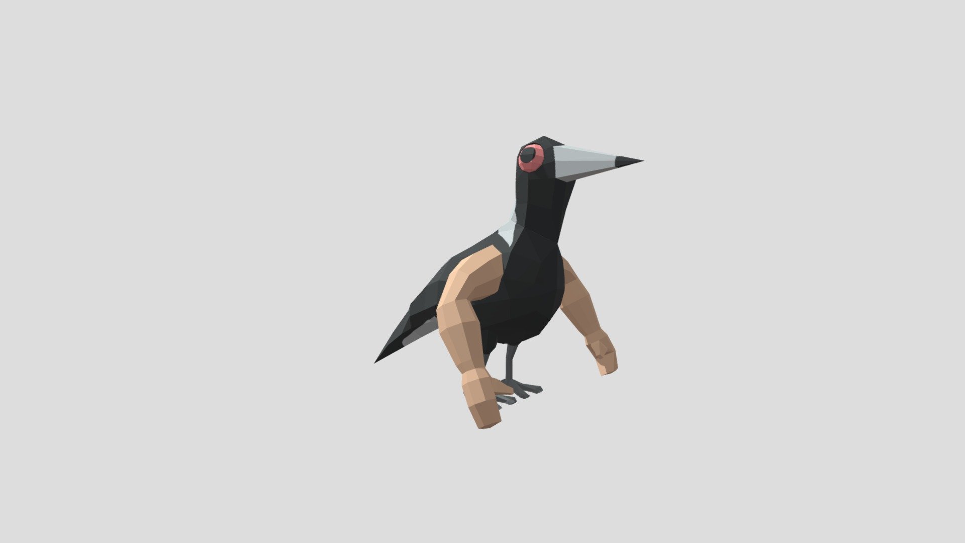 Magpie With Arms - 3D model by corvus-orrum [4686c33] - Sketchfab