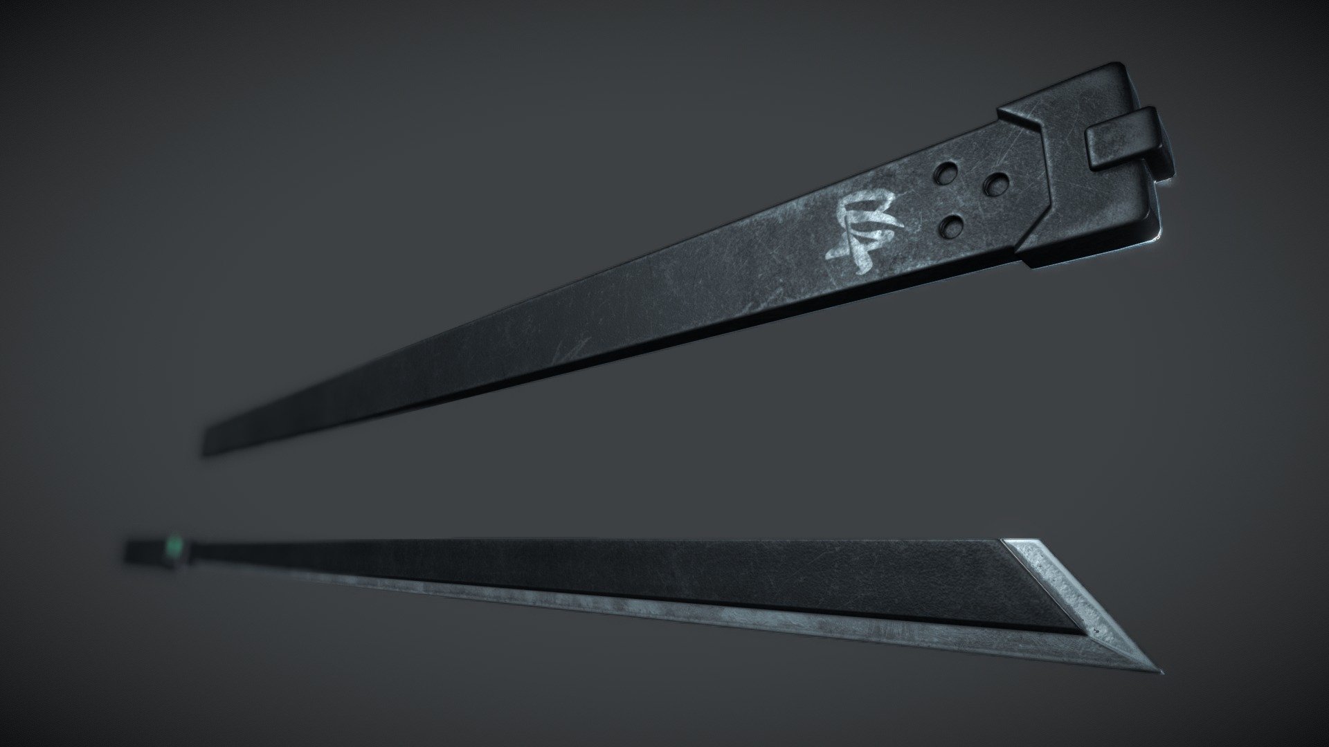 Simple Futuristic Blade - 3D model by Jebbly_ [46885e6] - Sketchfab