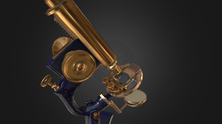 Brass Microscope 3D Model