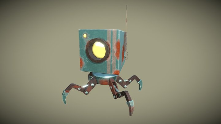 Cute robot. 3D Model