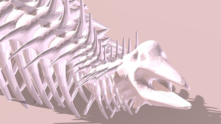 Alien Bronto Skeleton 3D Model