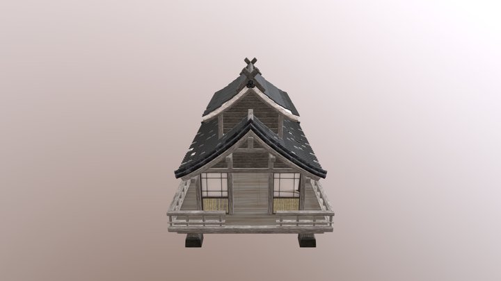 Old Japanese Temple 3D Model