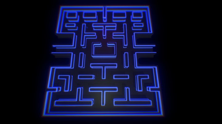 Pacman Map 3D Model