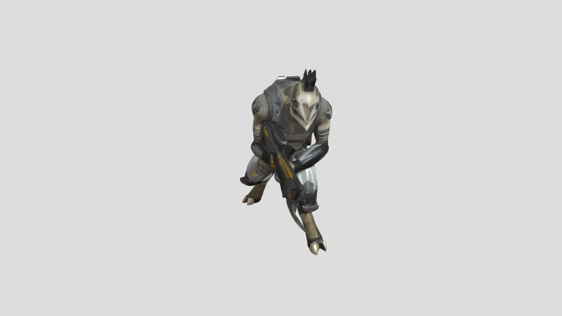 Armored humanoid alien with weapon - 3D model by babelconcepts [468f170 ...